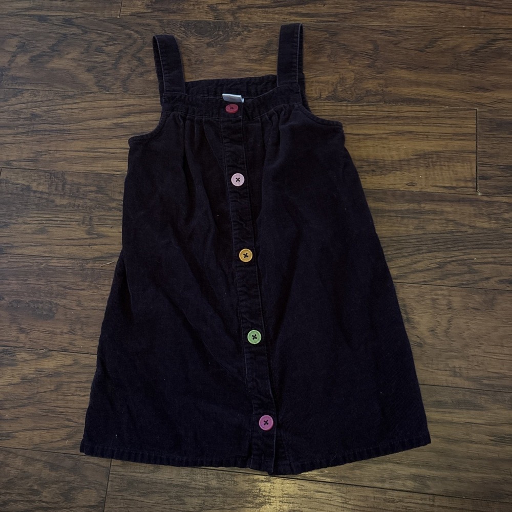 VTG Gymboree Girls 3T Button Corduroy Dress 100% Cotton Size 6 Burgundy
